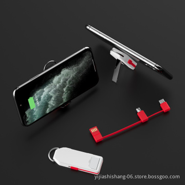 2021 Wholesale Hot Promotion Gifts 4 in 1 Multi Function Cellphone Holder Charger Cable Mobile Phone Stand for All Phones